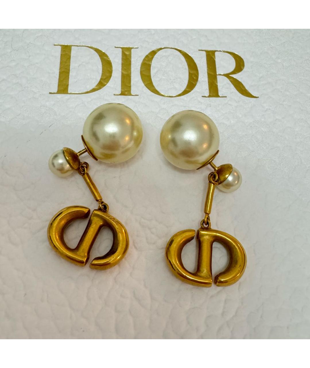 CHRISTIAN DIOR Золотые серьги, фото 7