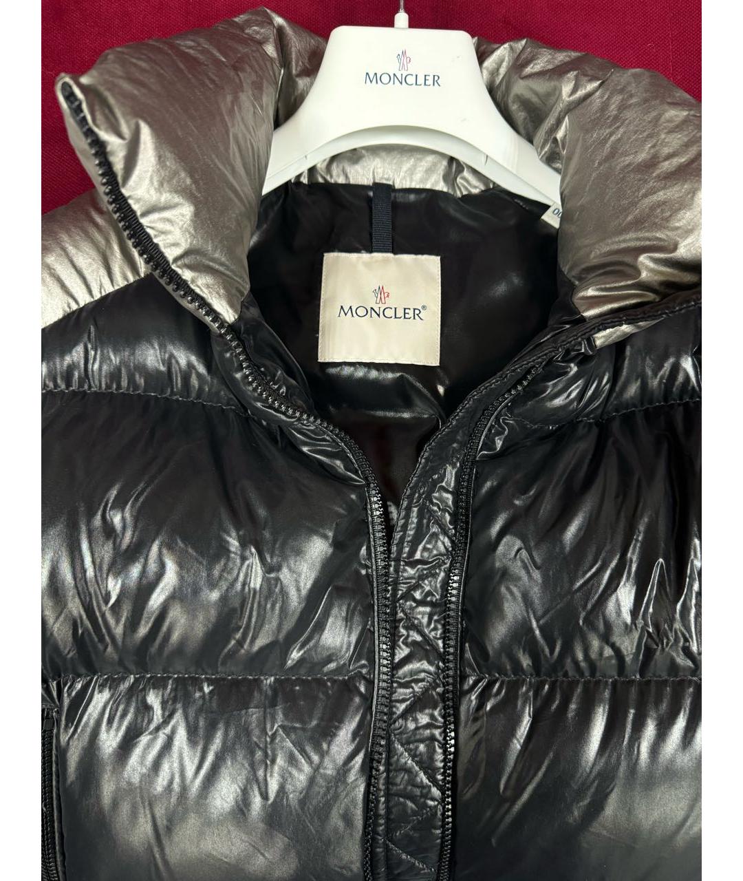 MONCLER Черный пуховик, фото 5