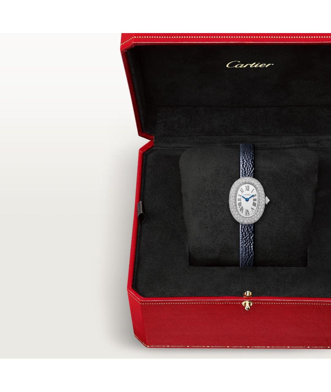 CARTIER Темно-синие часы из белого золота, фото 4