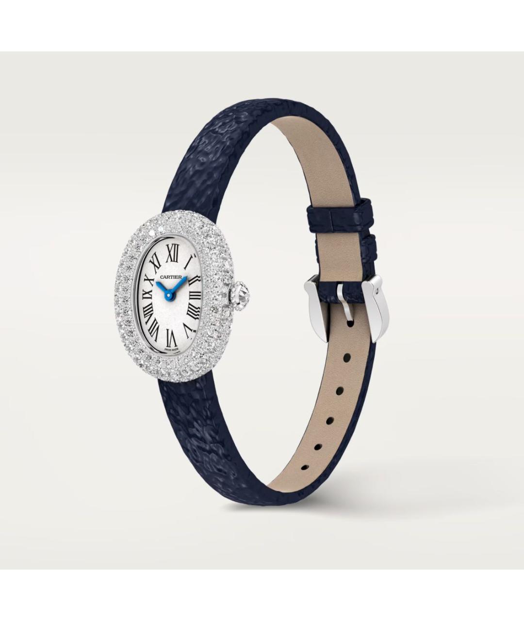 CARTIER Темно-синие часы из белого золота, фото 2