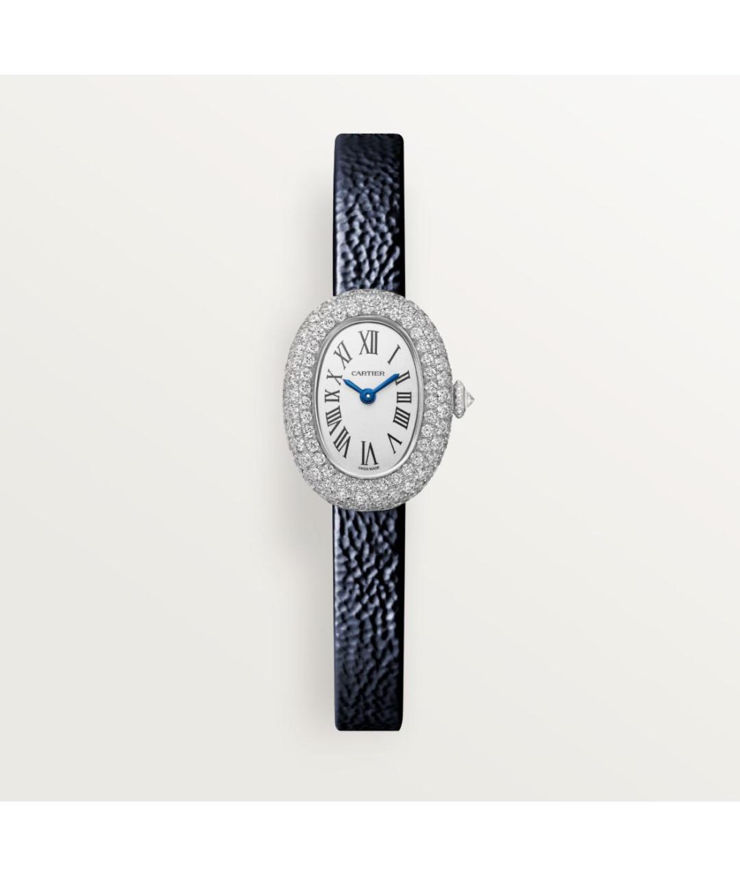 CARTIER Темно-синие часы из белого золота, фото 5