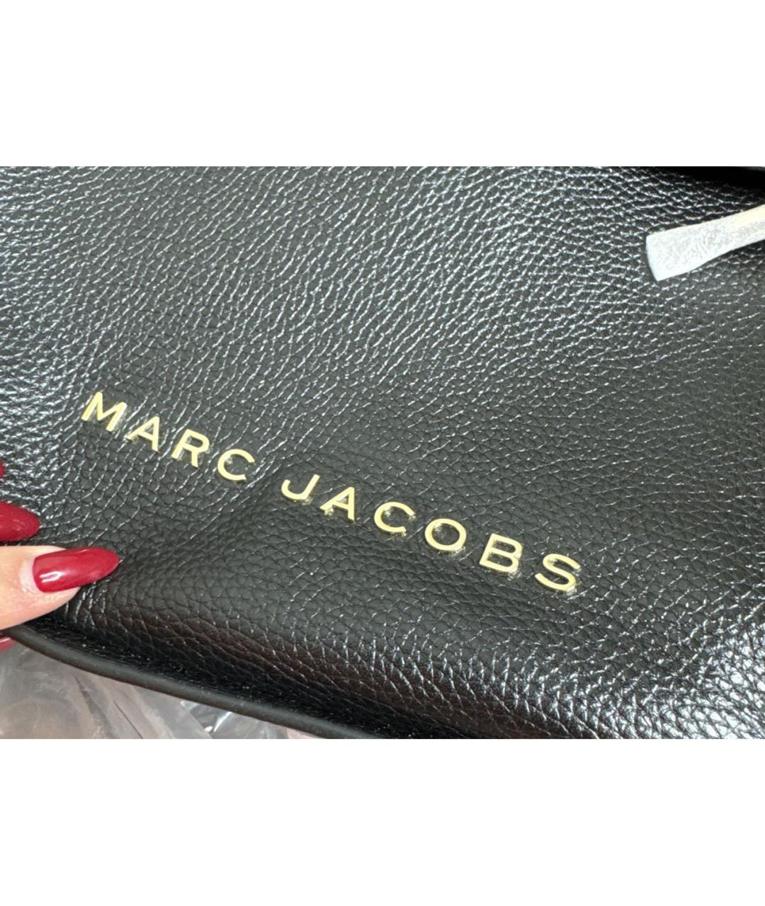 MARC JACOBS Черная кожаная сумка через плечо, фото 8