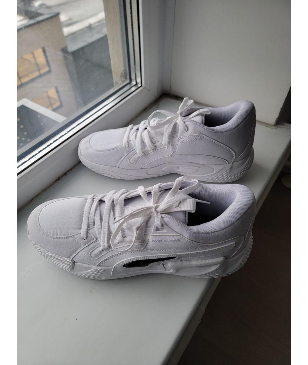 PUMA Белые текстильные низкие кроссовки / кеды, фото 4