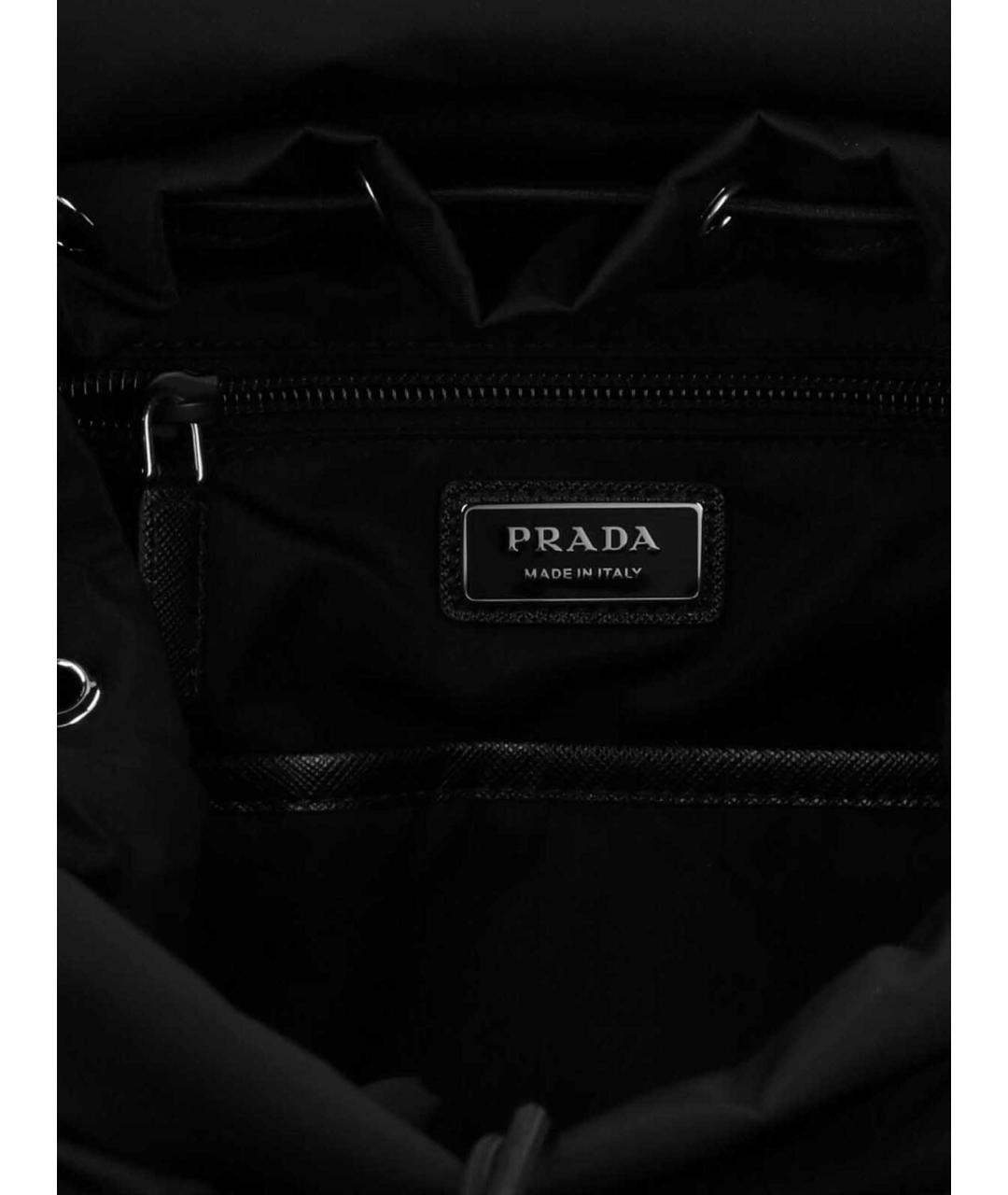 PRADA Черный синтетический рюкзак, фото 3