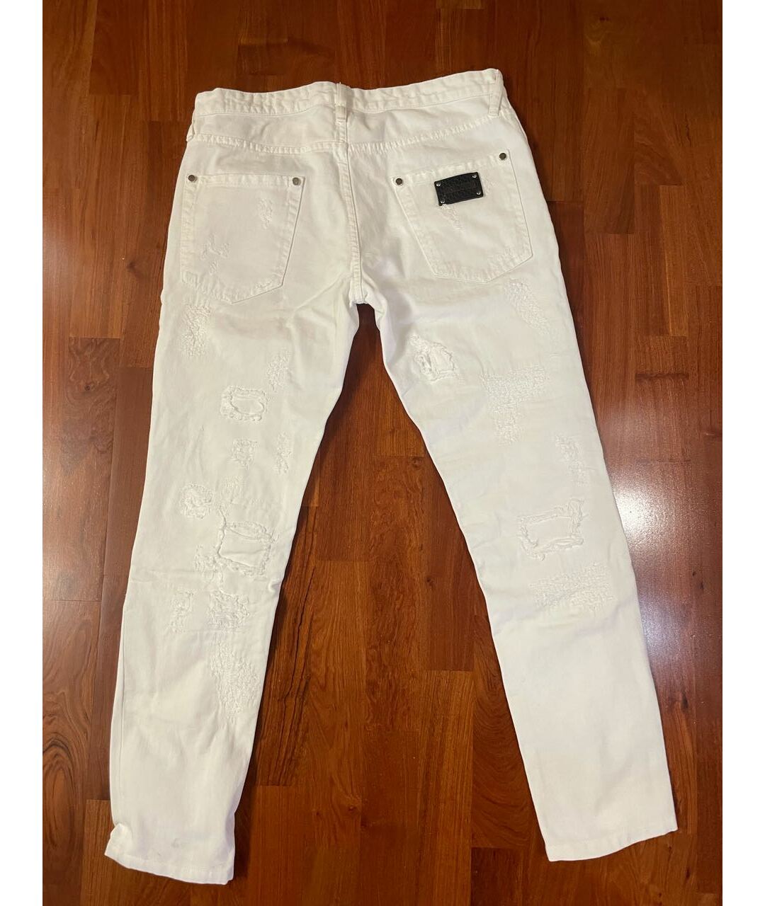 JUST CAVALLI Белые джинсы скинни, фото 2