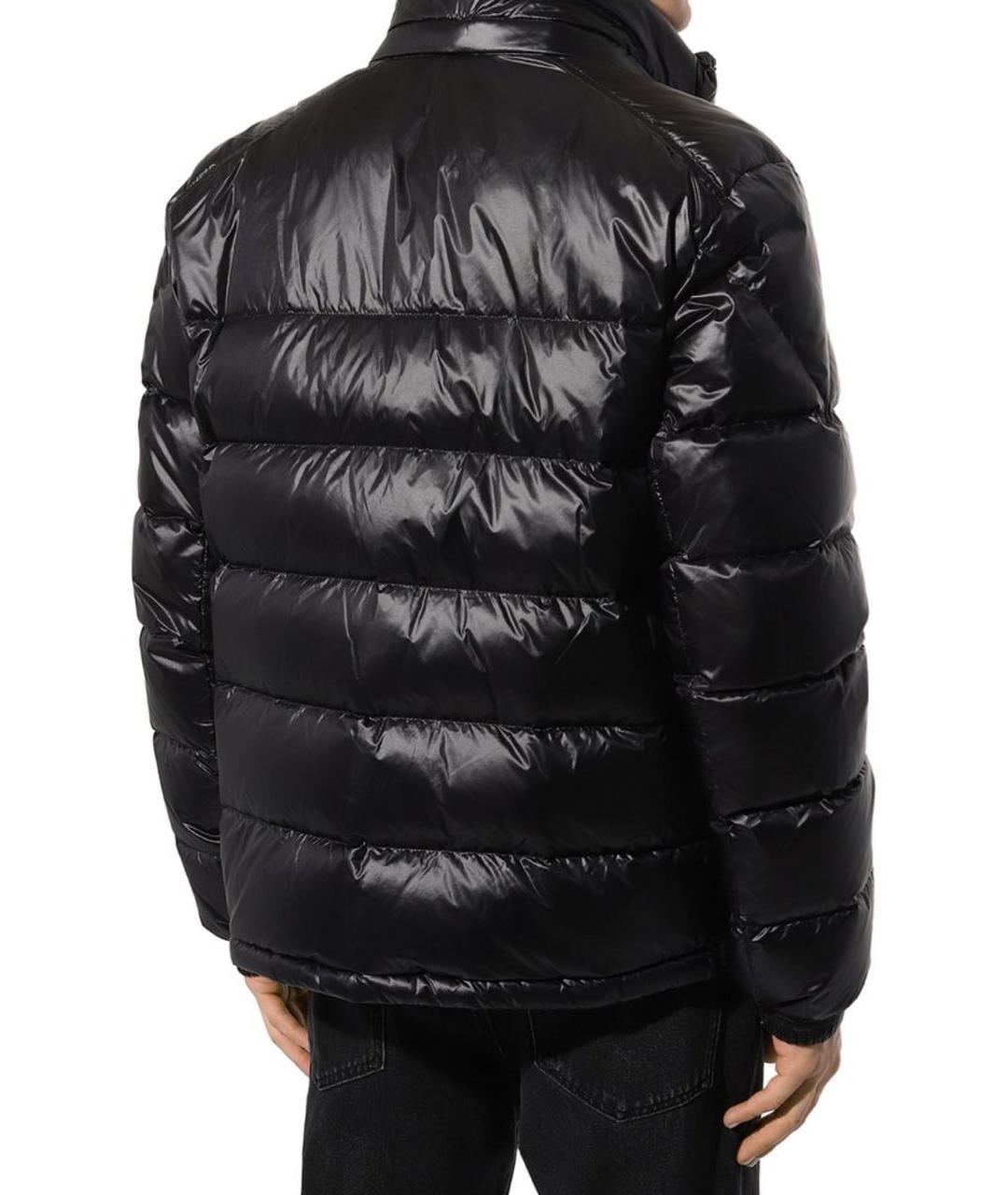 MONCLER Черный полиэстеровый пуховик, фото 6