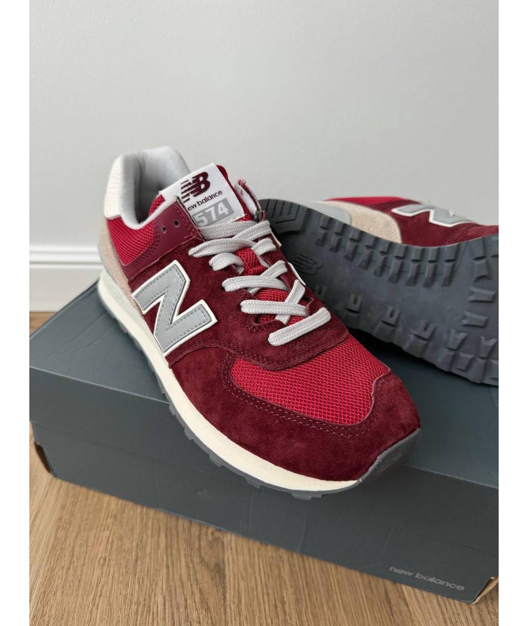 NEW BALANCE Бордовые замшевые кроссовки, фото 4