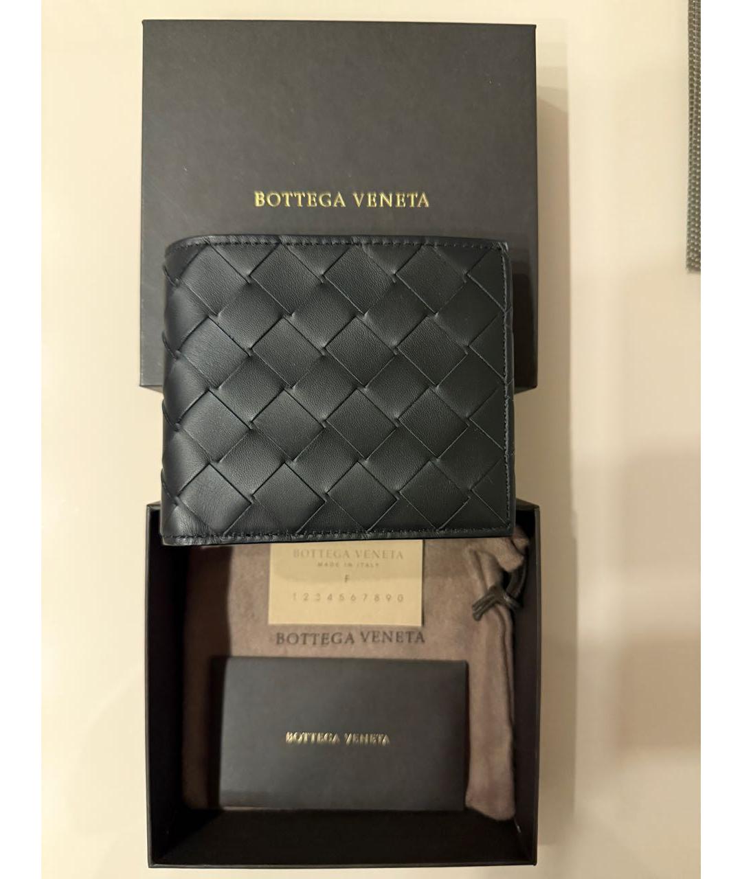 BOTTEGA VENETA Черный кожаный кошелек, фото 4