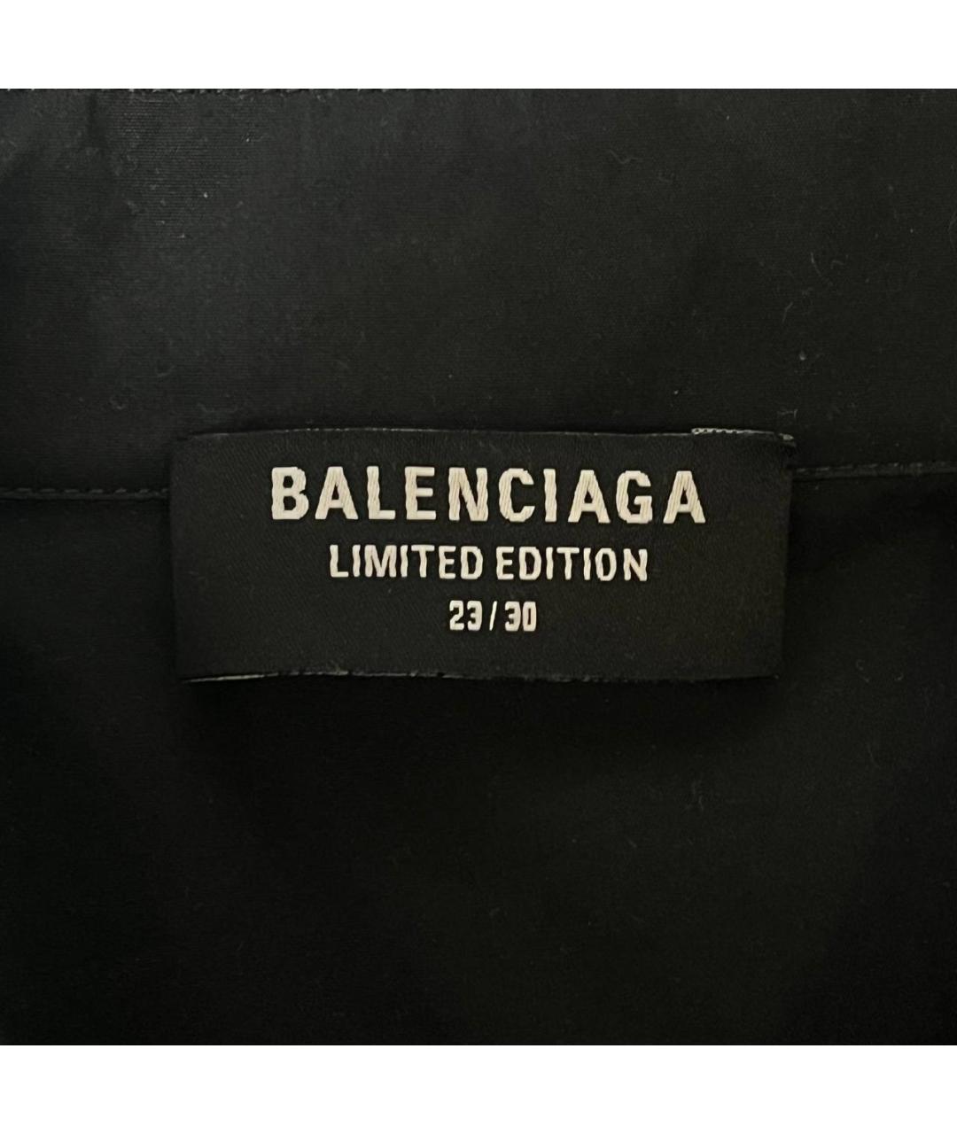 BALENCIAGA Черная хлопковая кэжуал рубашка, фото 3