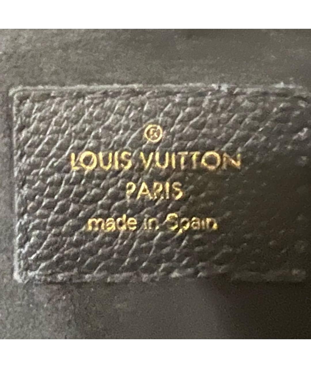 LOUIS VUITTON Черная кожаная сумка через плечо, фото 4