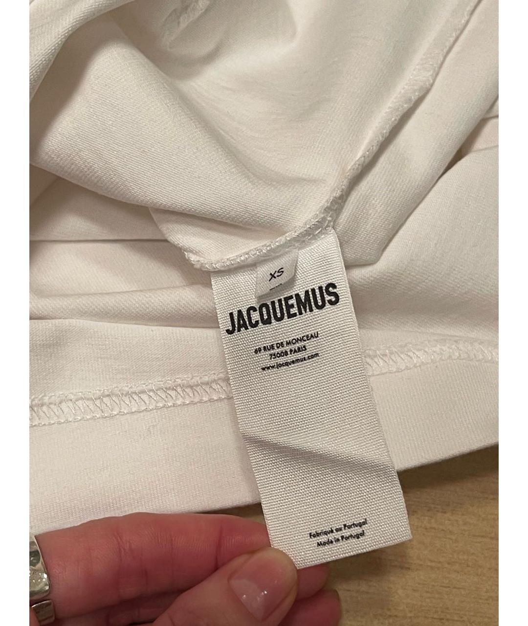 JACQUEMUS Белая хлопковая футболка, фото 5