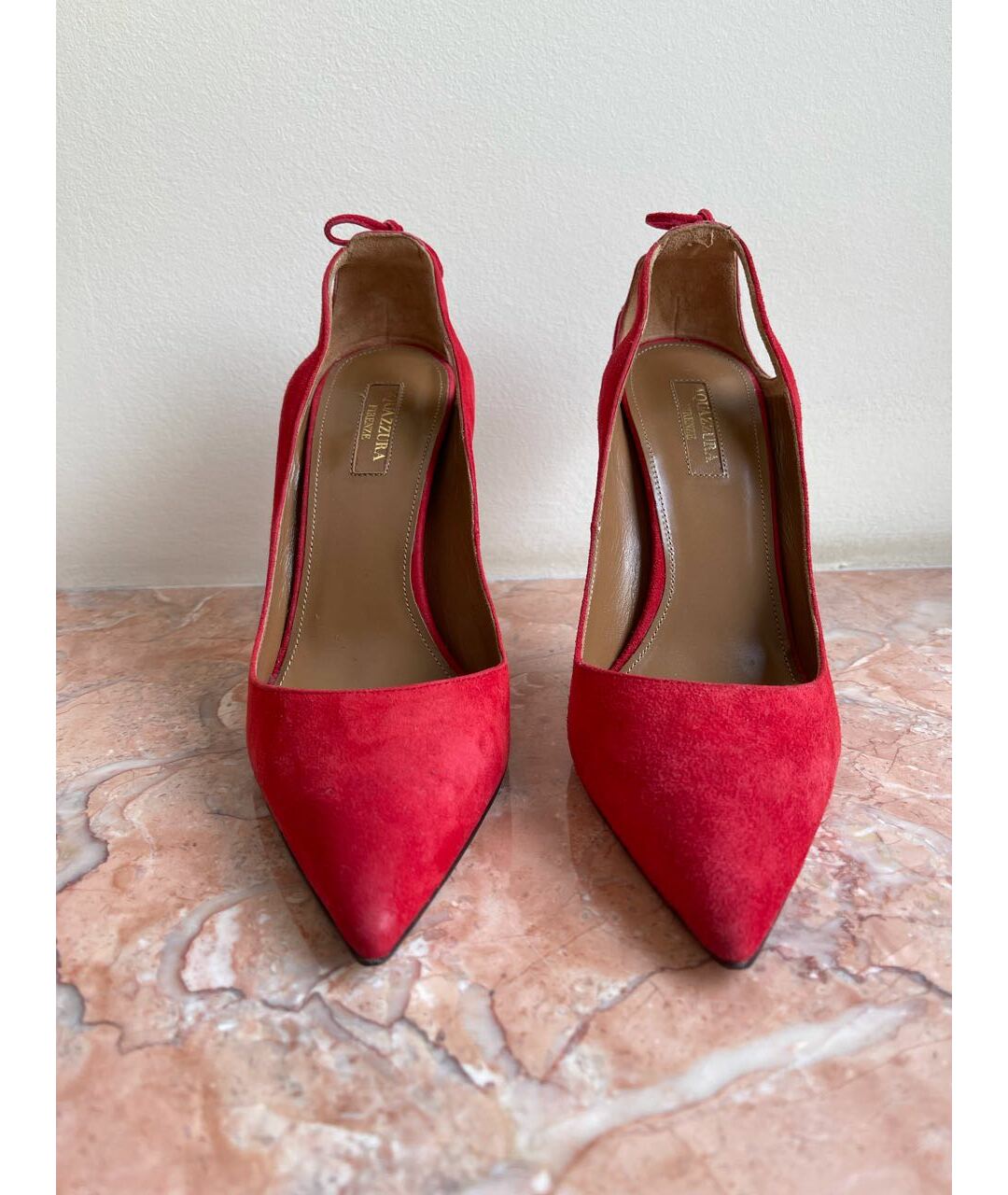 AQUAZZURA Красные замшевые туфли, фото 2
