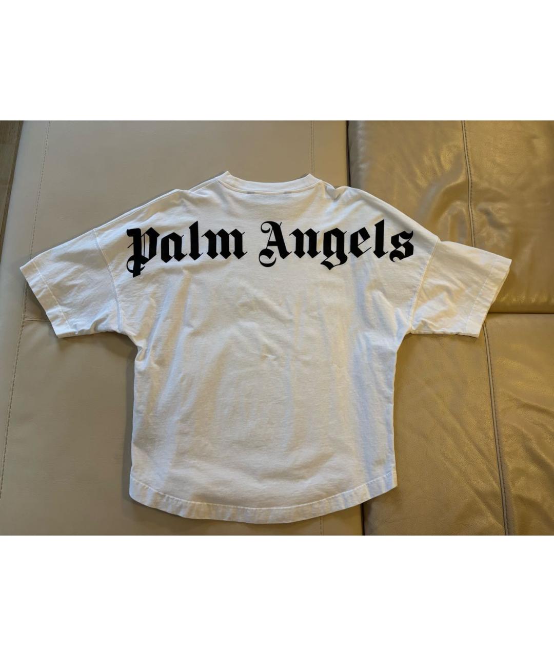 PALM ANGELS Белая хлопковая футболка, фото 2