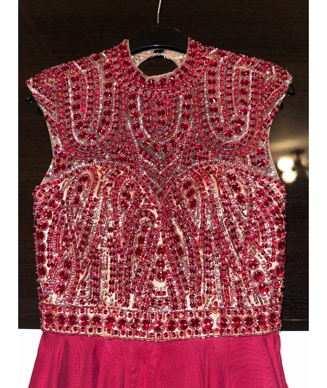 SHERRI HILL Бордовое полиэстеровое коктейльное платье, фото 4