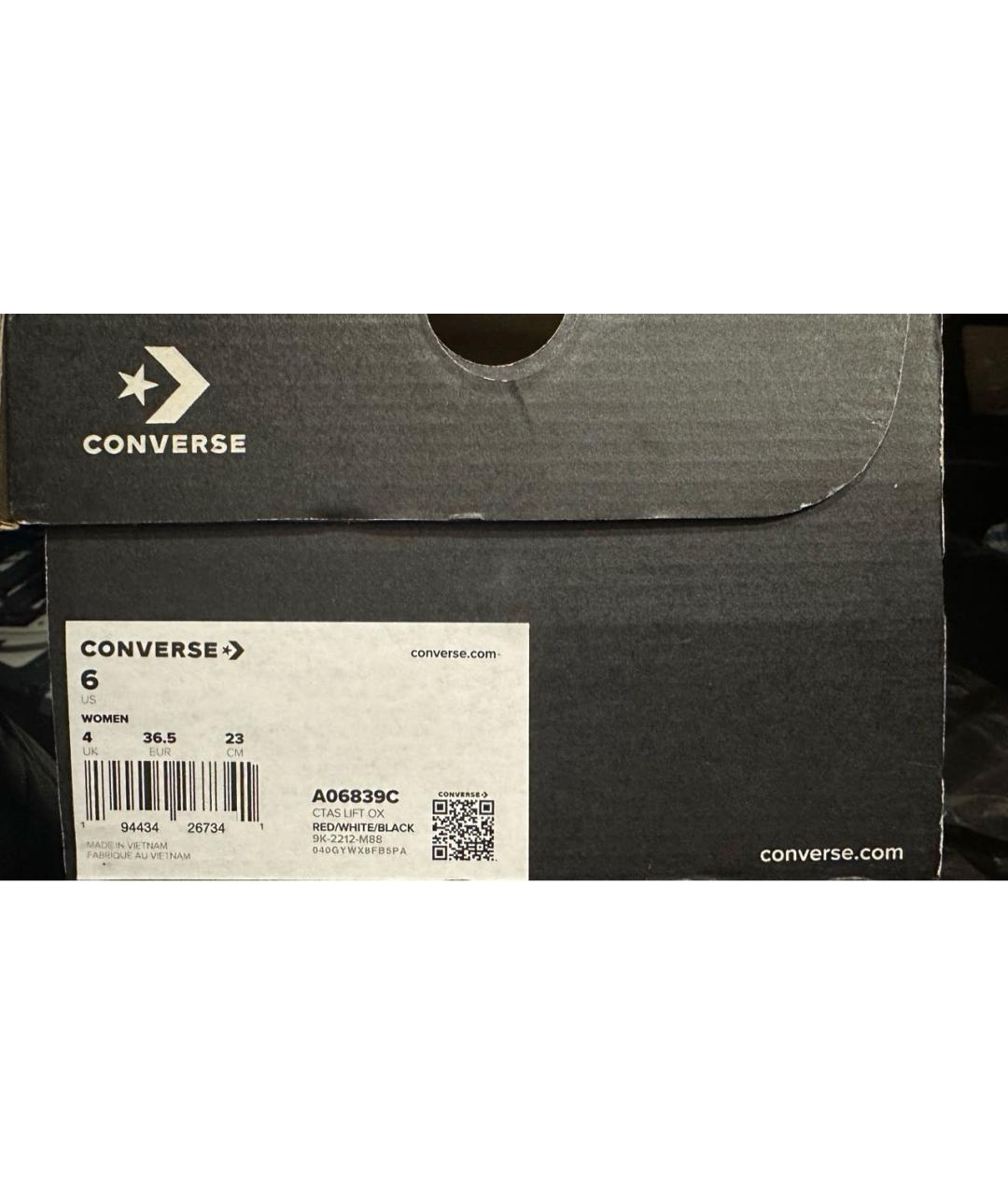 CONVERSE Красные текстильные кеды, фото 6