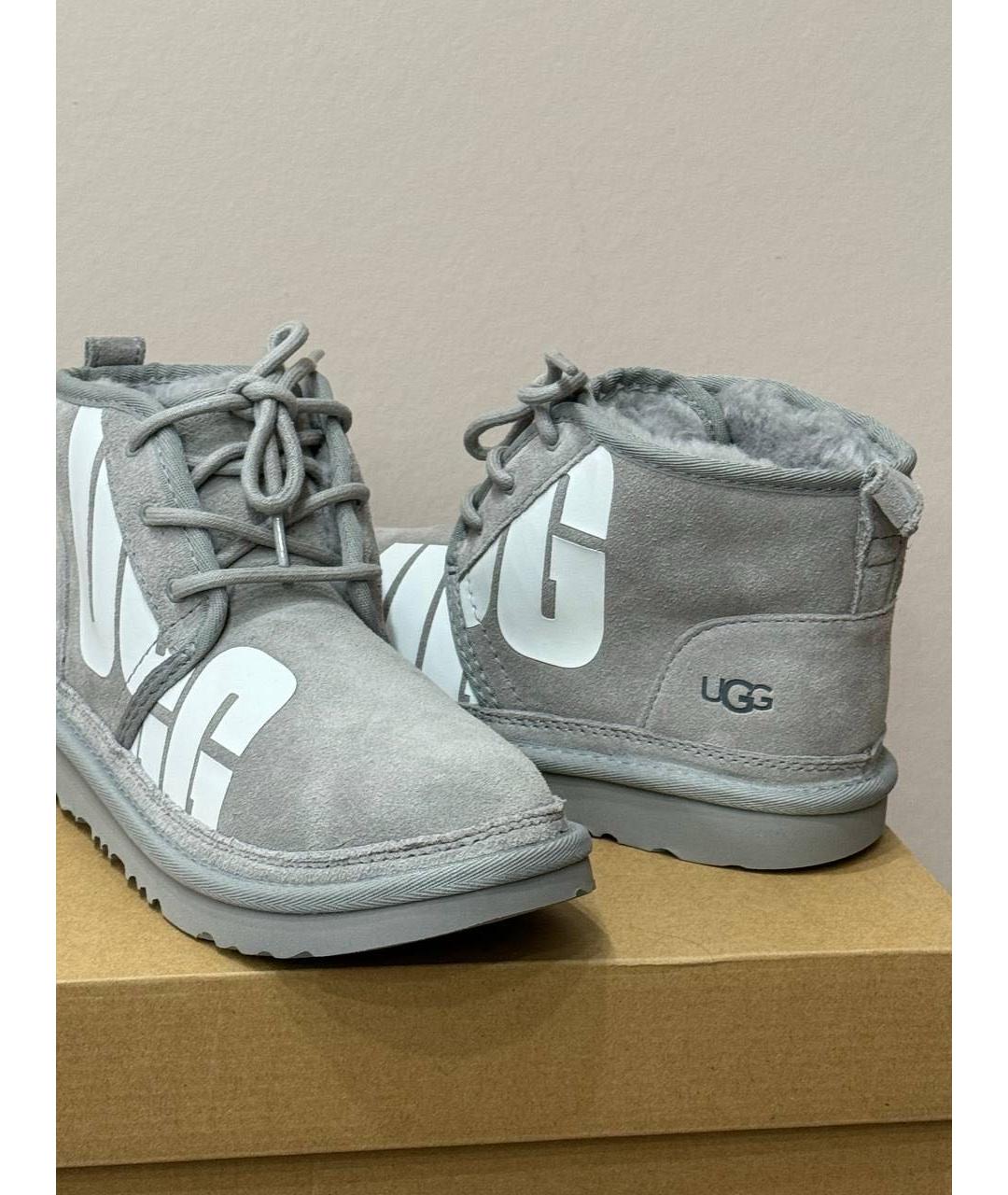 UGG AUSTRALIA Серые замшевые ботинки, фото 4