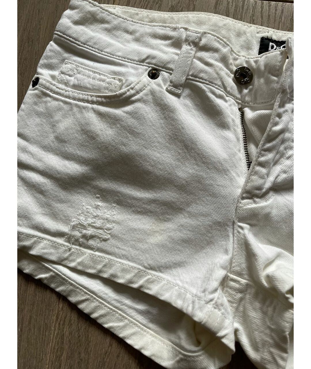 DOLCE&GABBANA Белые хлопковые шорты, фото 4