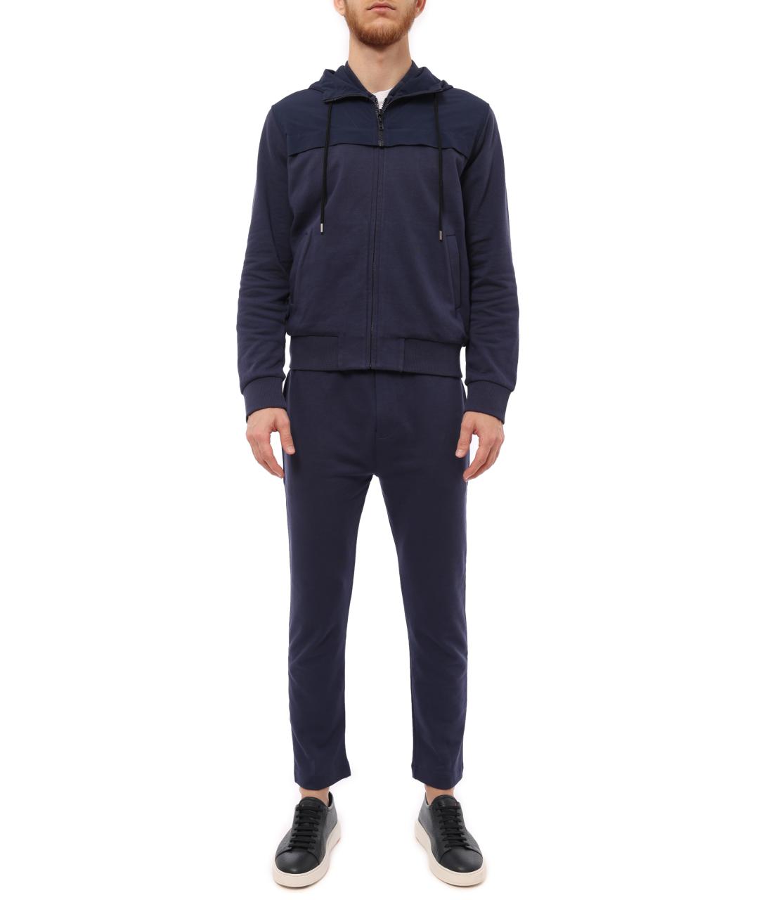 KENZO Темно-синие хлопковые повседневные брюки, фото 6