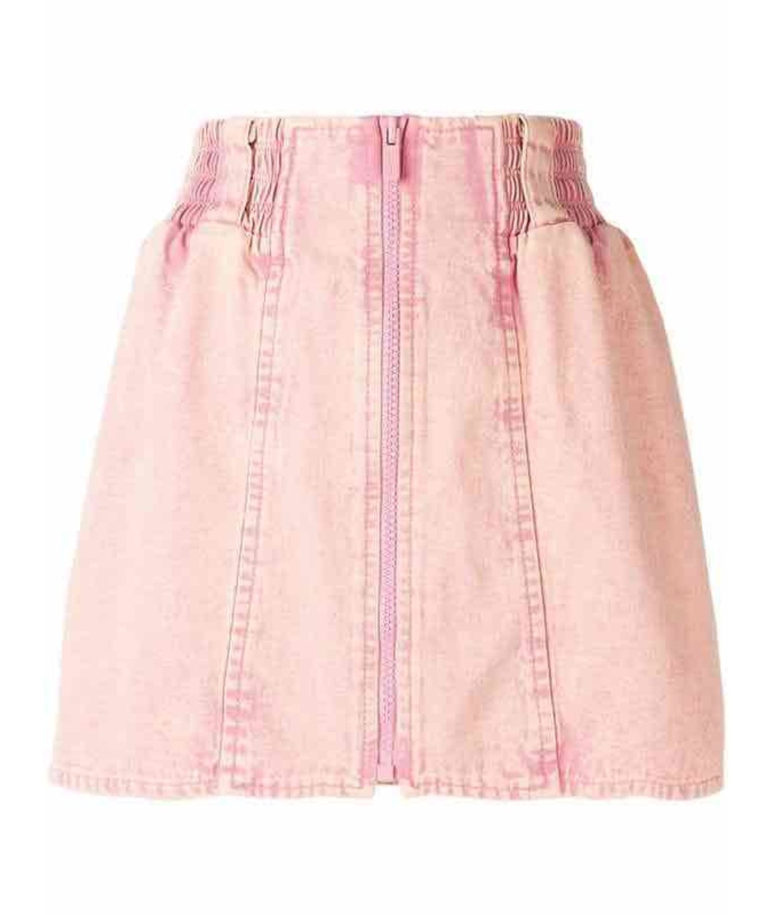 MIU MIU Розовая деним юбка мини, фото 5