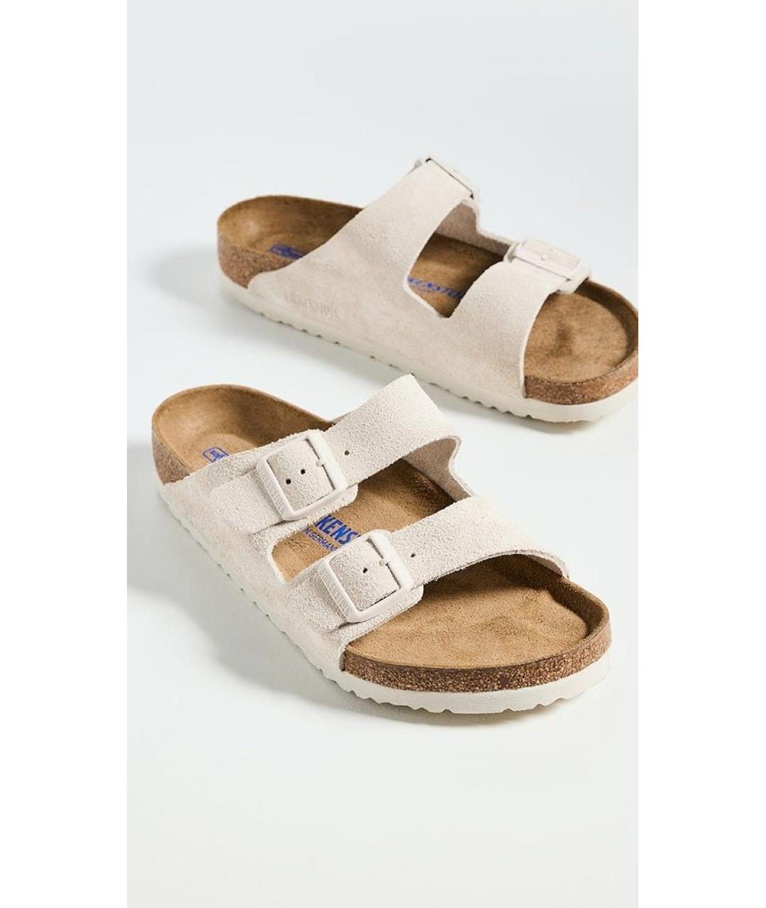 BIRKENSTOCK Белые замшевые сандалии, фото 4