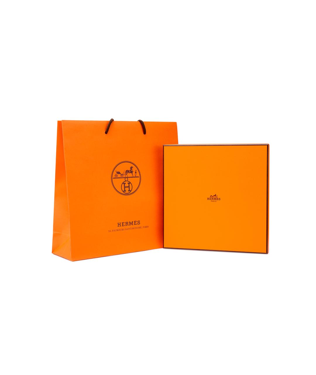 HERMES Бежевый шелковый шарф, фото 3