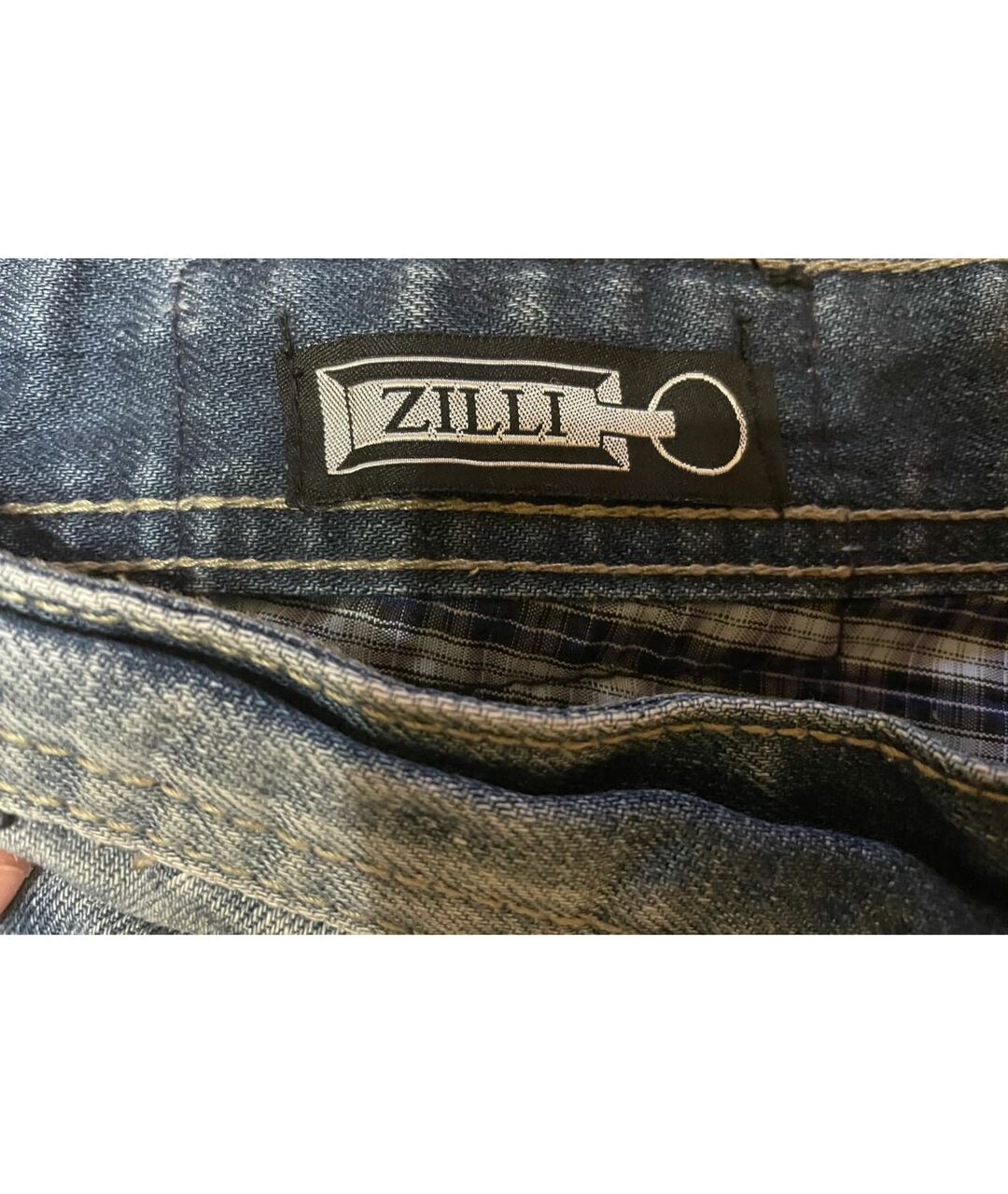 ZILLI Синие хлопковые прямые джинсы, фото 3