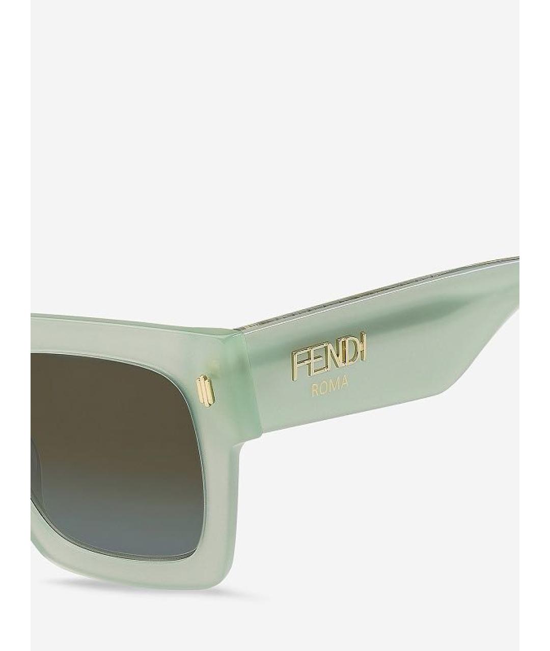 FENDI Салатовые солнцезащитные очки, фото 2