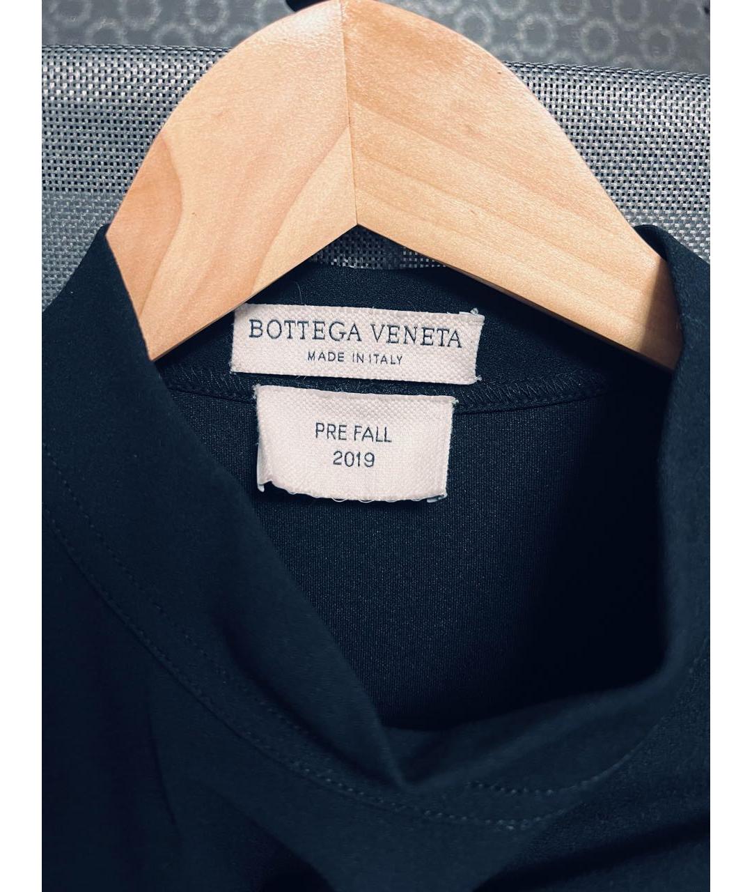 BOTTEGA VENETA Черная хлопко-эластановая футболка, фото 4