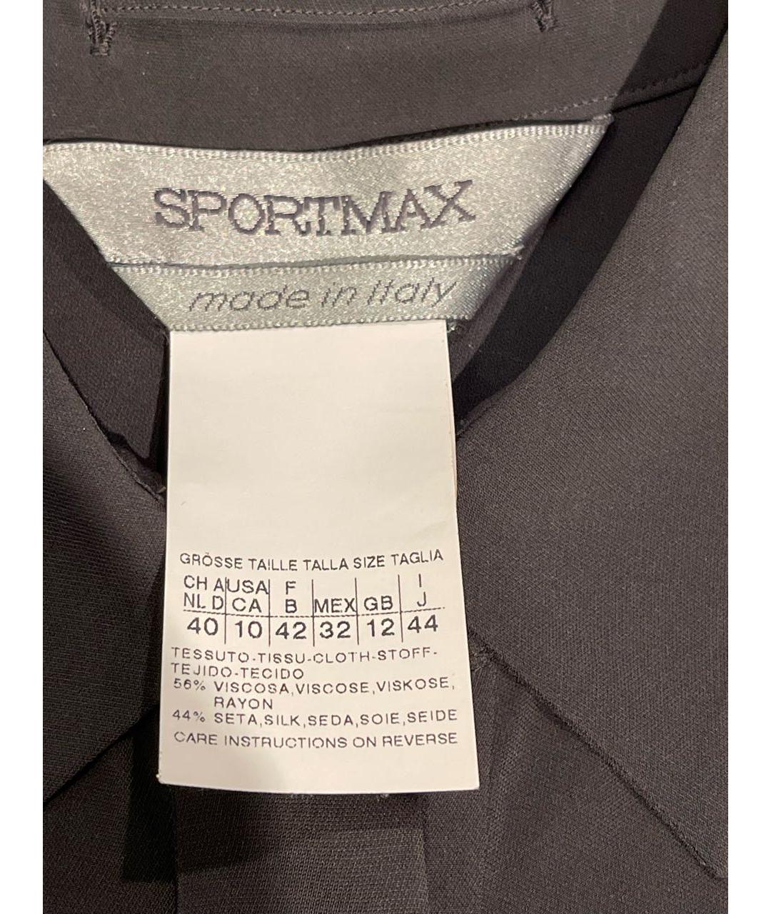 SPORTMAX Хаки шелковая рубашка, фото 3