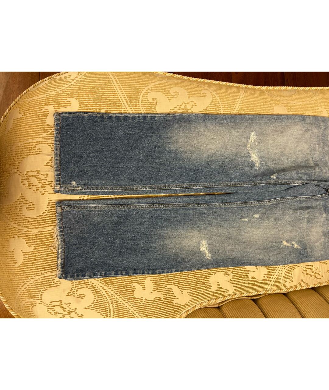 DOLCE&GABBANA Синие хлопковые прямые джинсы, фото 6