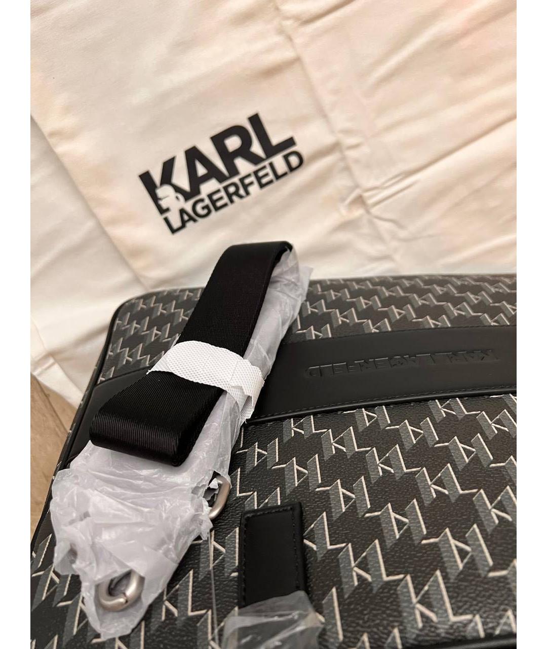 KARL LAGERFELD Черный портфель, фото 5