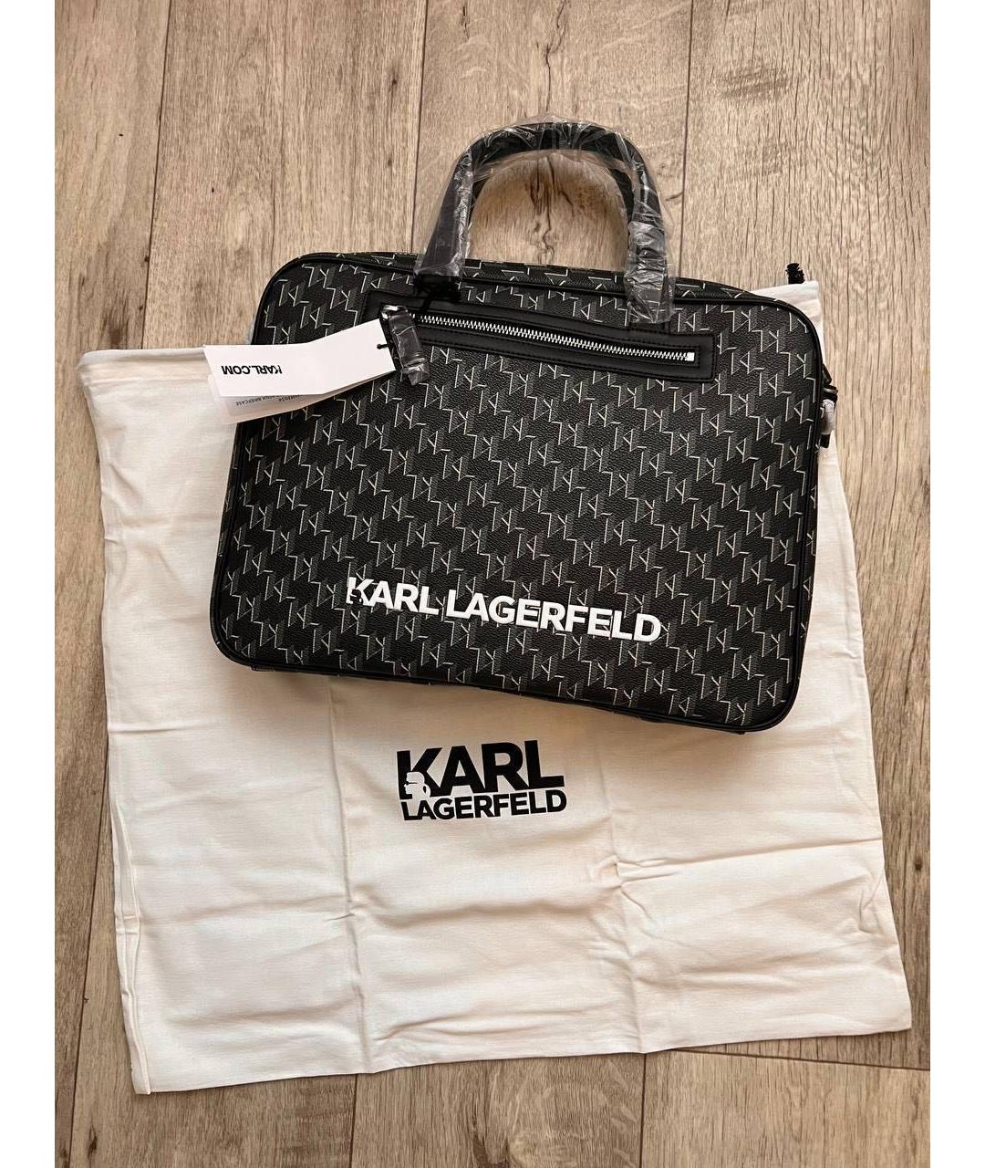 KARL LAGERFELD Черный портфель, фото 3