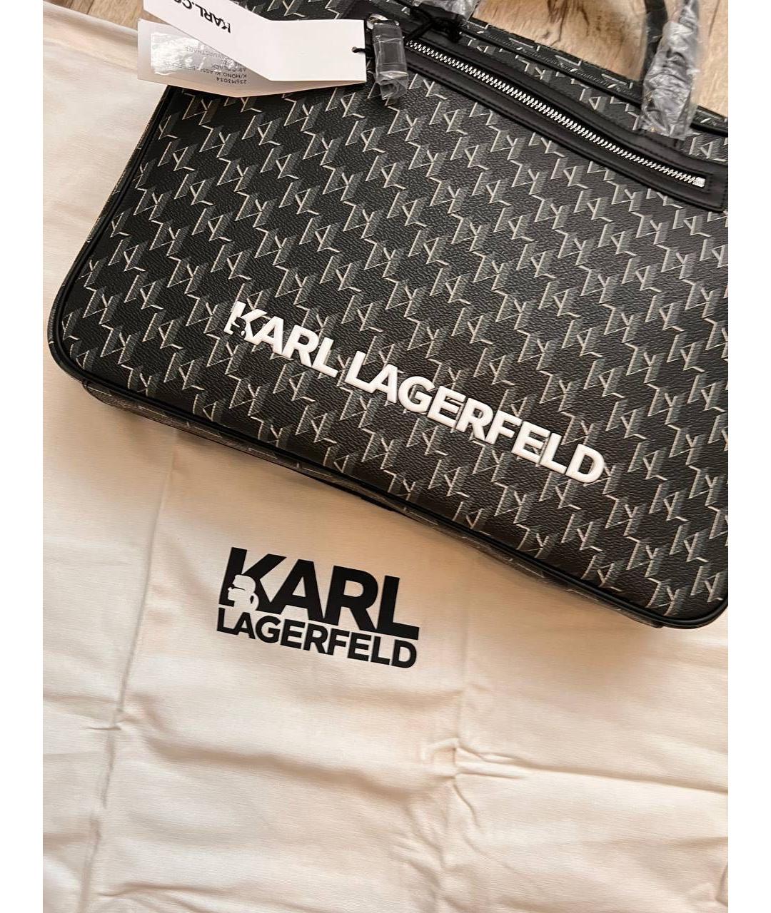 KARL LAGERFELD Черный портфель, фото 2