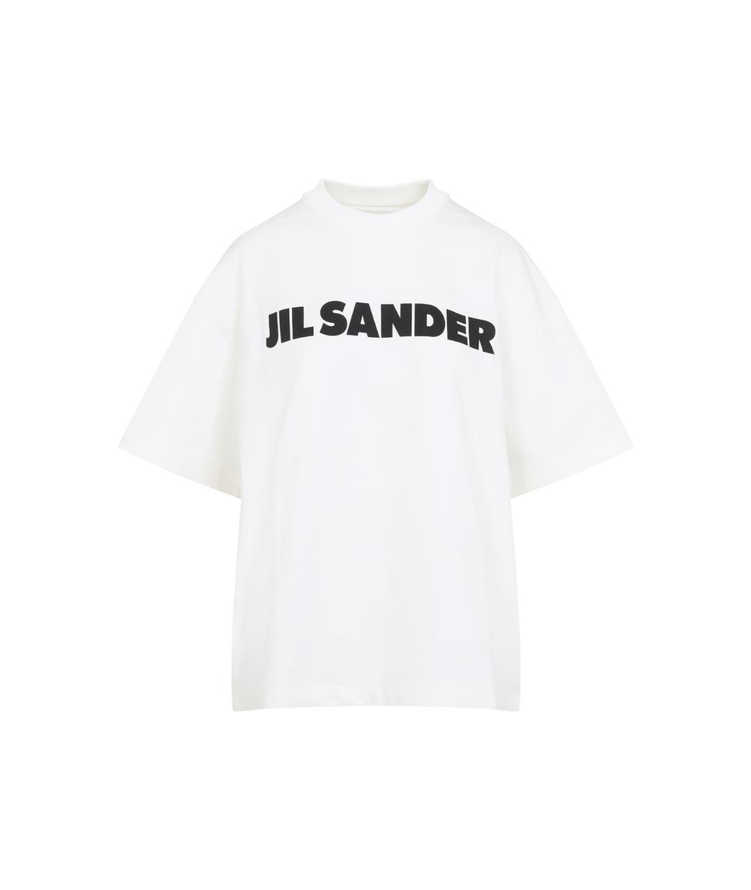 JIL SANDER Белая хлопковая футболка, фото 1