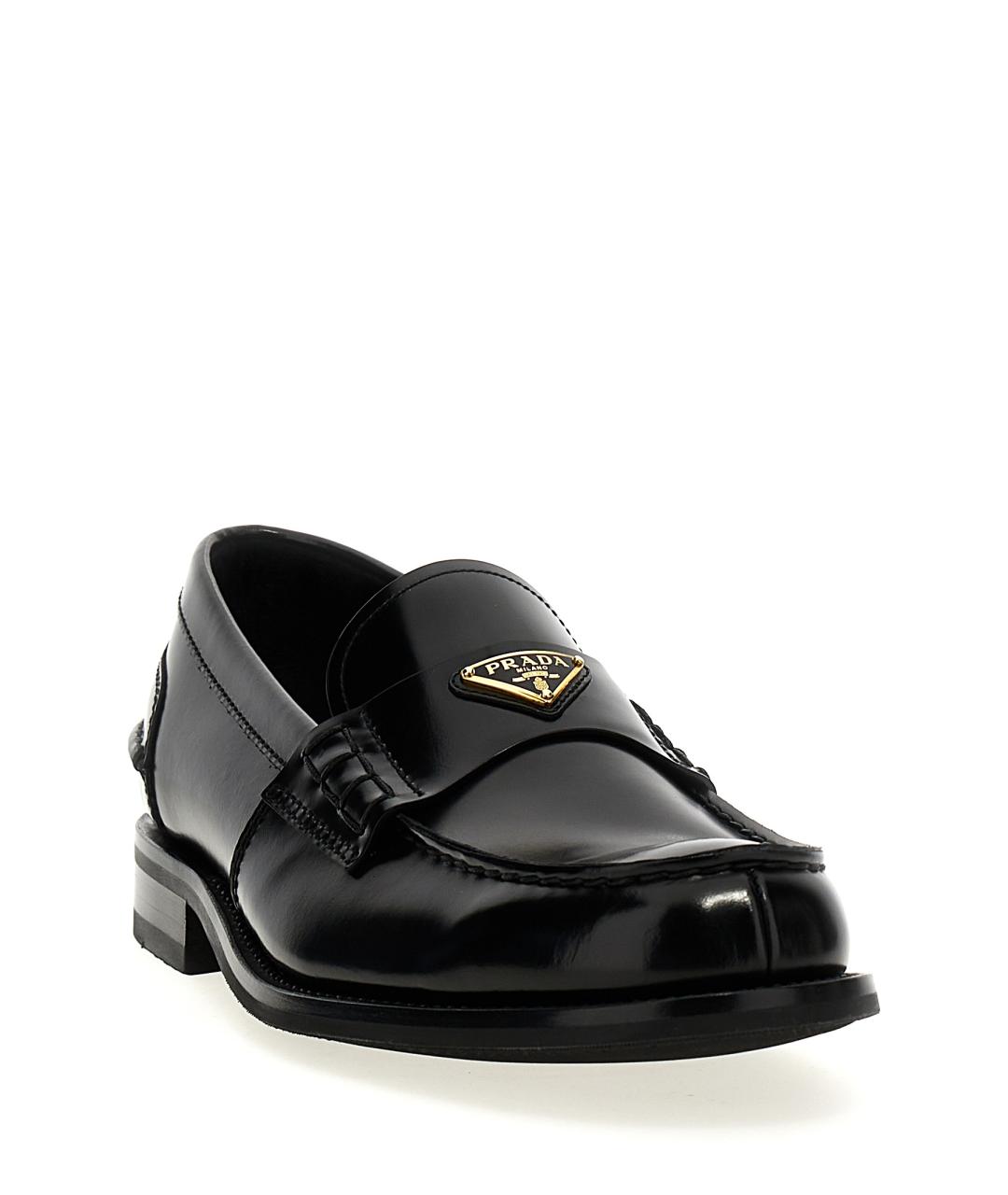 PRADA Черные кожаные лоферы, фото 2