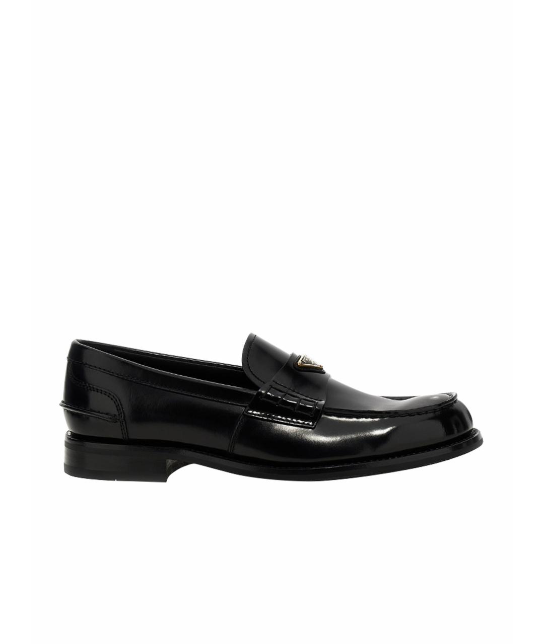 PRADA Черные кожаные лоферы, фото 1