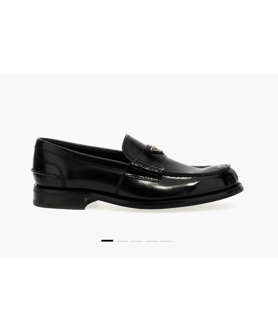 PRADA Черные кожаные лоферы, фото 4