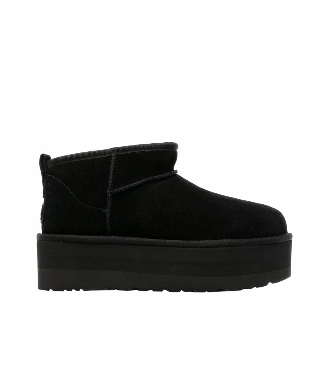 UGG AUSTRALIA Черные нубуковые ботинки, фото 1