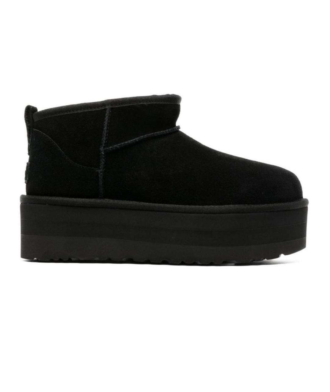 UGG AUSTRALIA Черные нубуковые ботинки, фото 4