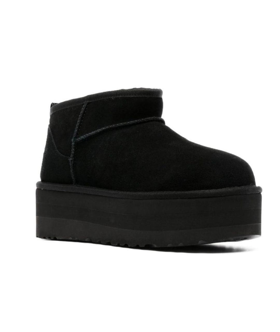 UGG AUSTRALIA Черные нубуковые ботинки, фото 2