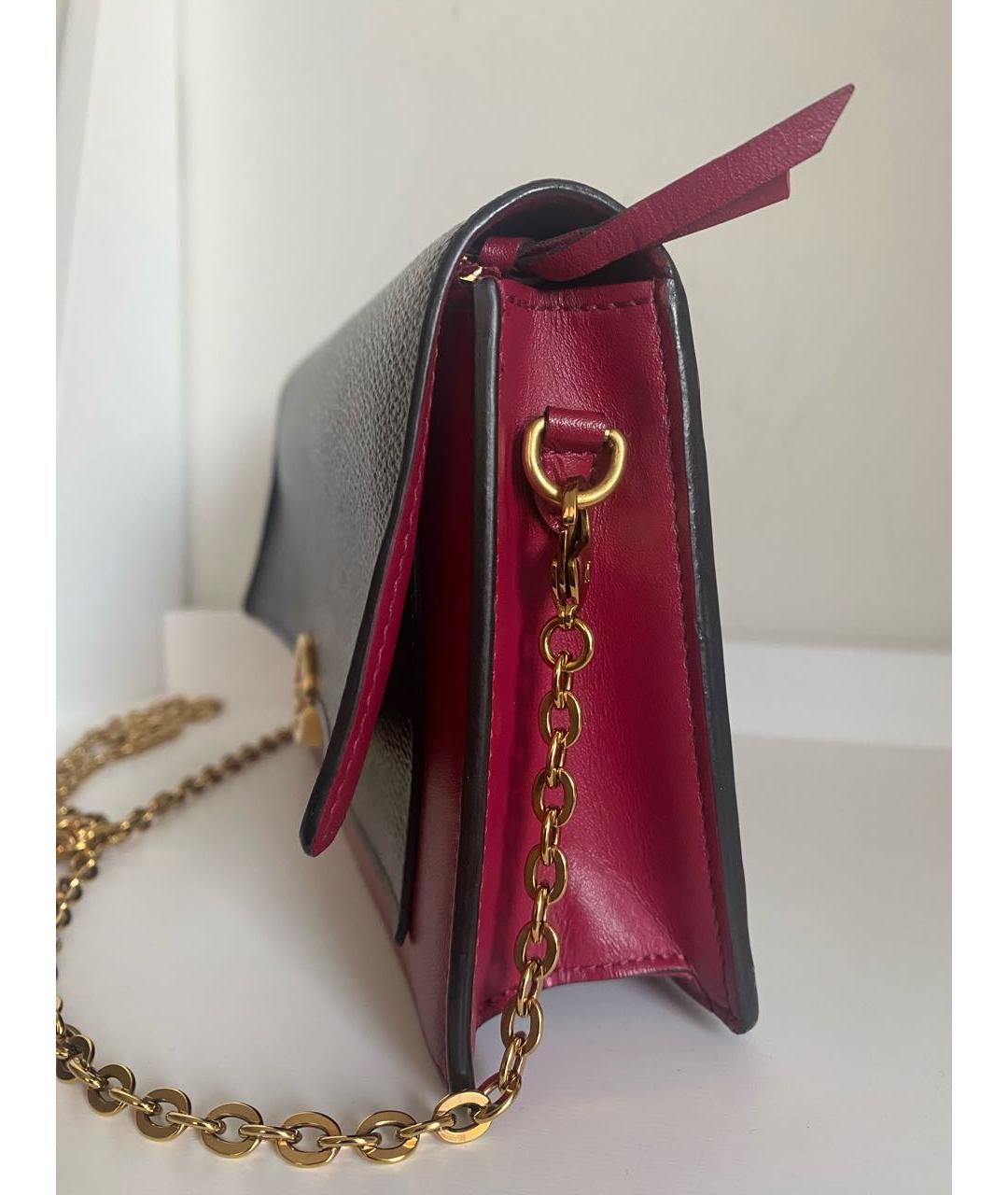 LOUIS VUITTON Коричневая кожаная сумка через плечо, фото 5