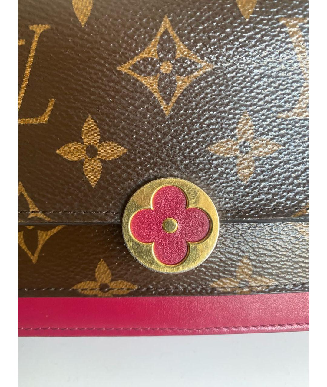 LOUIS VUITTON Коричневая кожаная сумка через плечо, фото 7