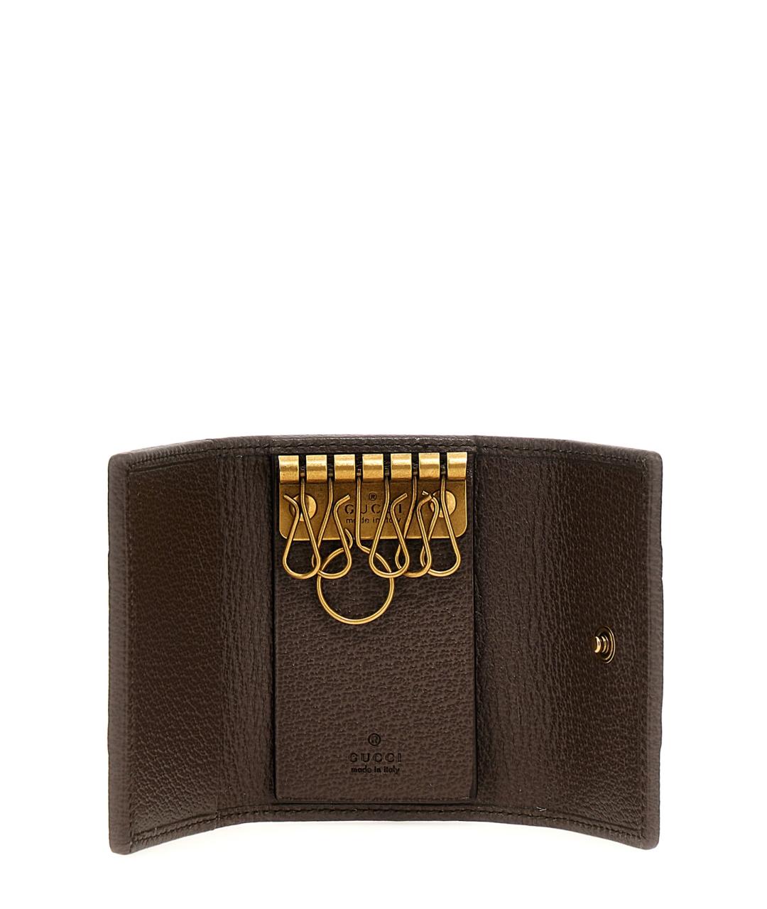 GUCCI Коричневая ключница, фото 3