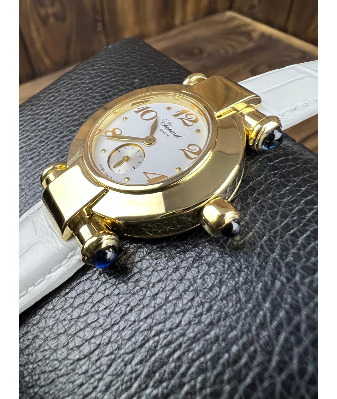 CHOPARD Белые часы из желтого золота, фото 4