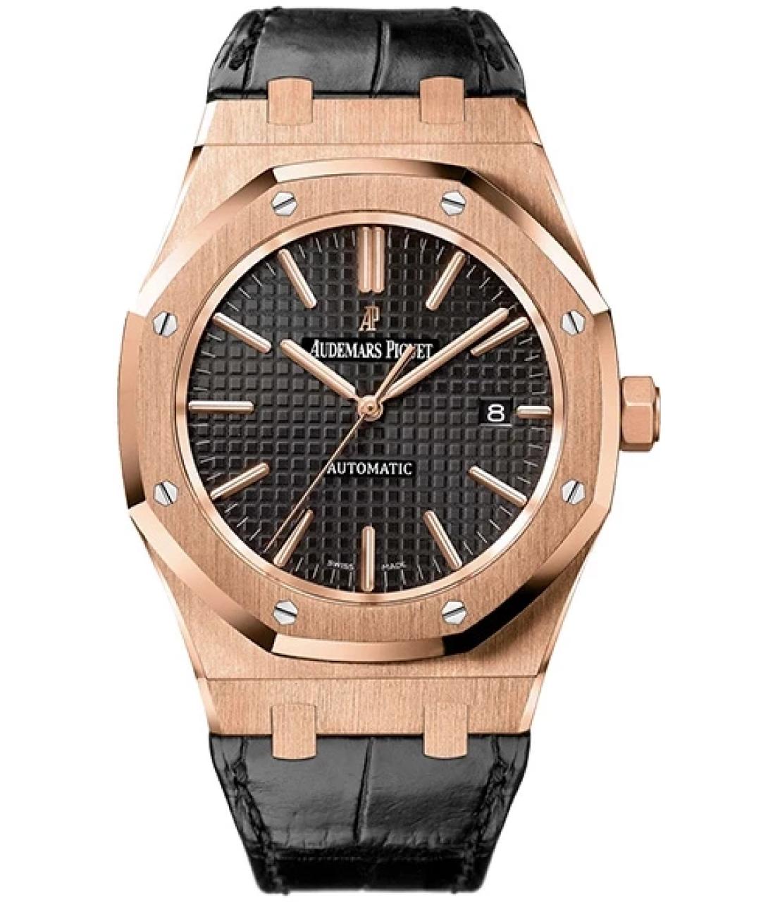 Audemars Piguet Черные часы из розового золота, фото 7