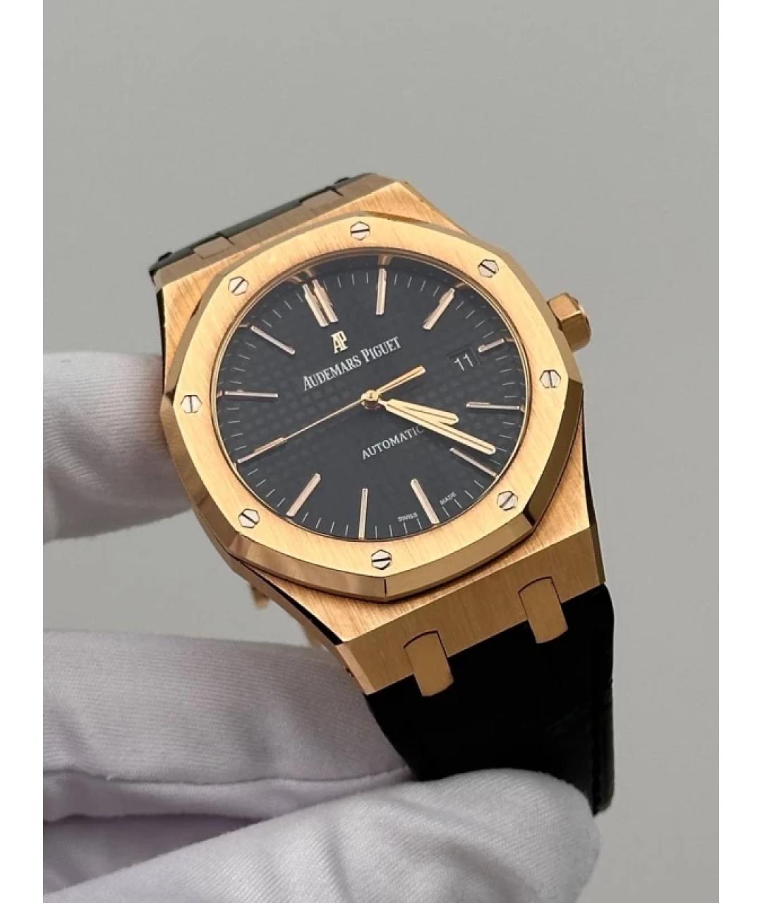 Audemars Piguet Черные часы из розового золота, фото 4