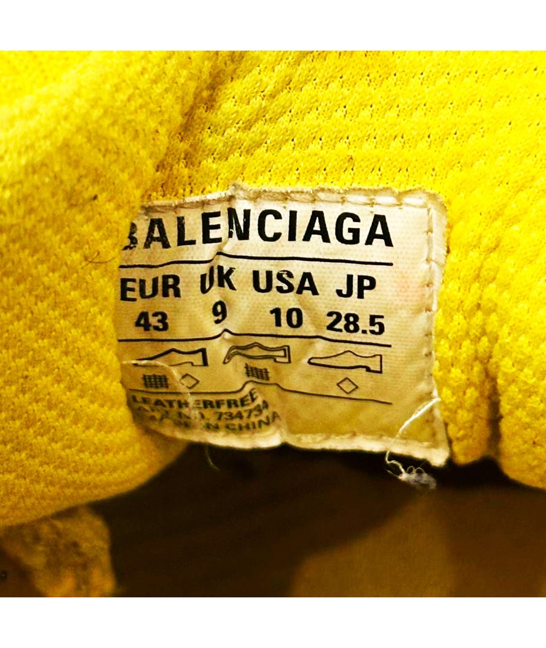 BALENCIAGA Желтые низкие кроссовки / кеды, фото 7