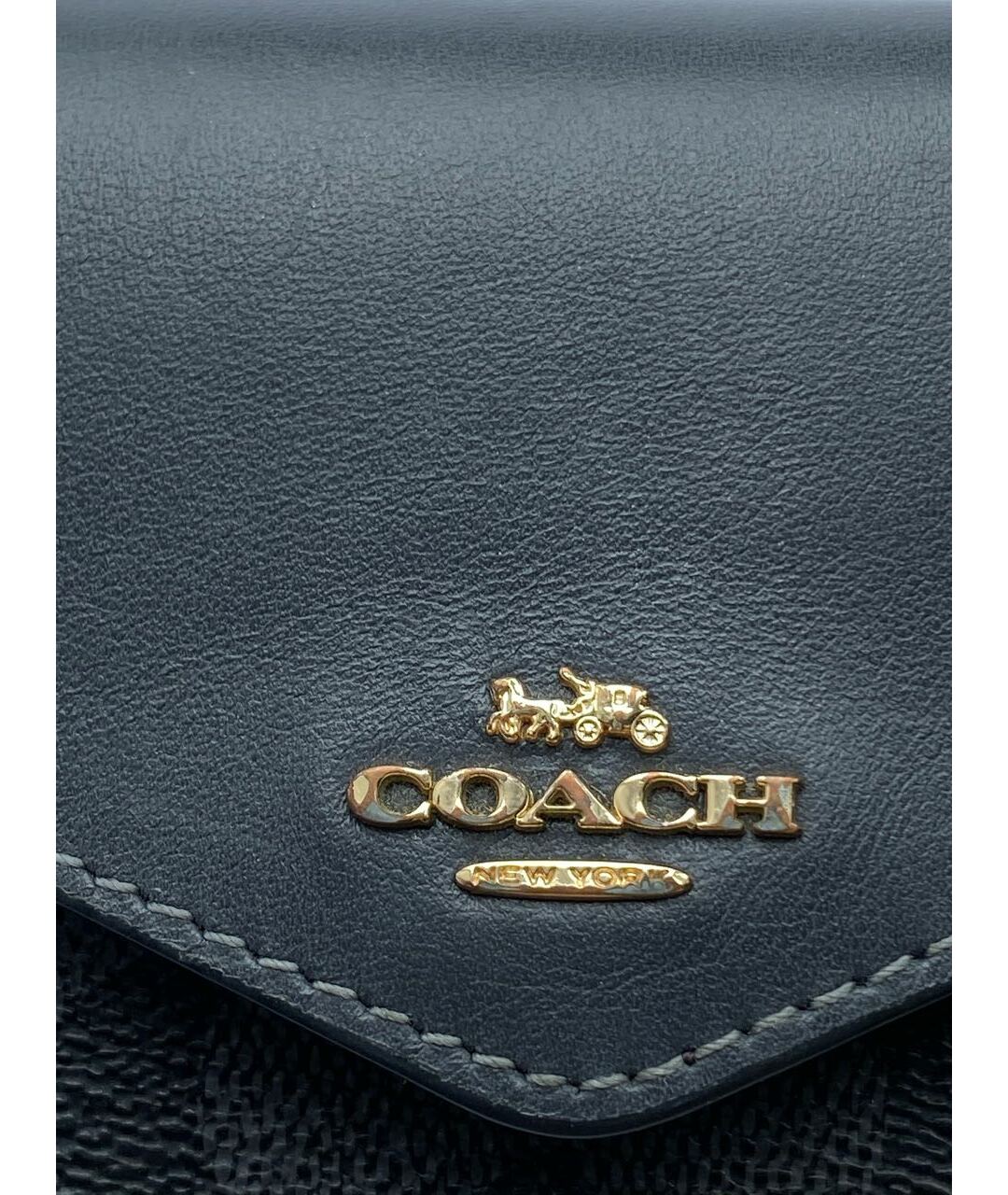 COACH Темно-синий кожаный кошелек, фото 6