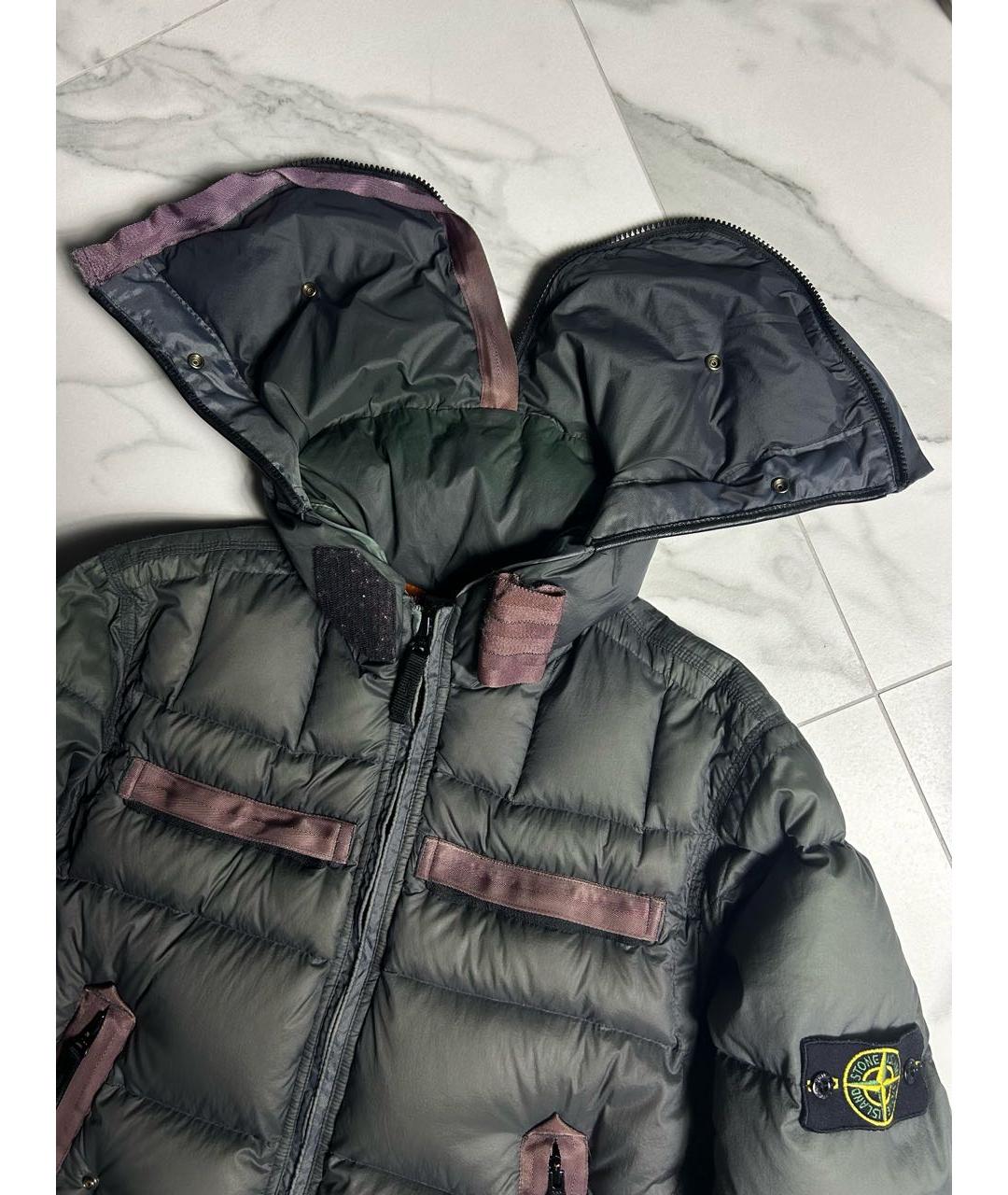 STONE ISLAND Антрацитовый пуховик, фото 4