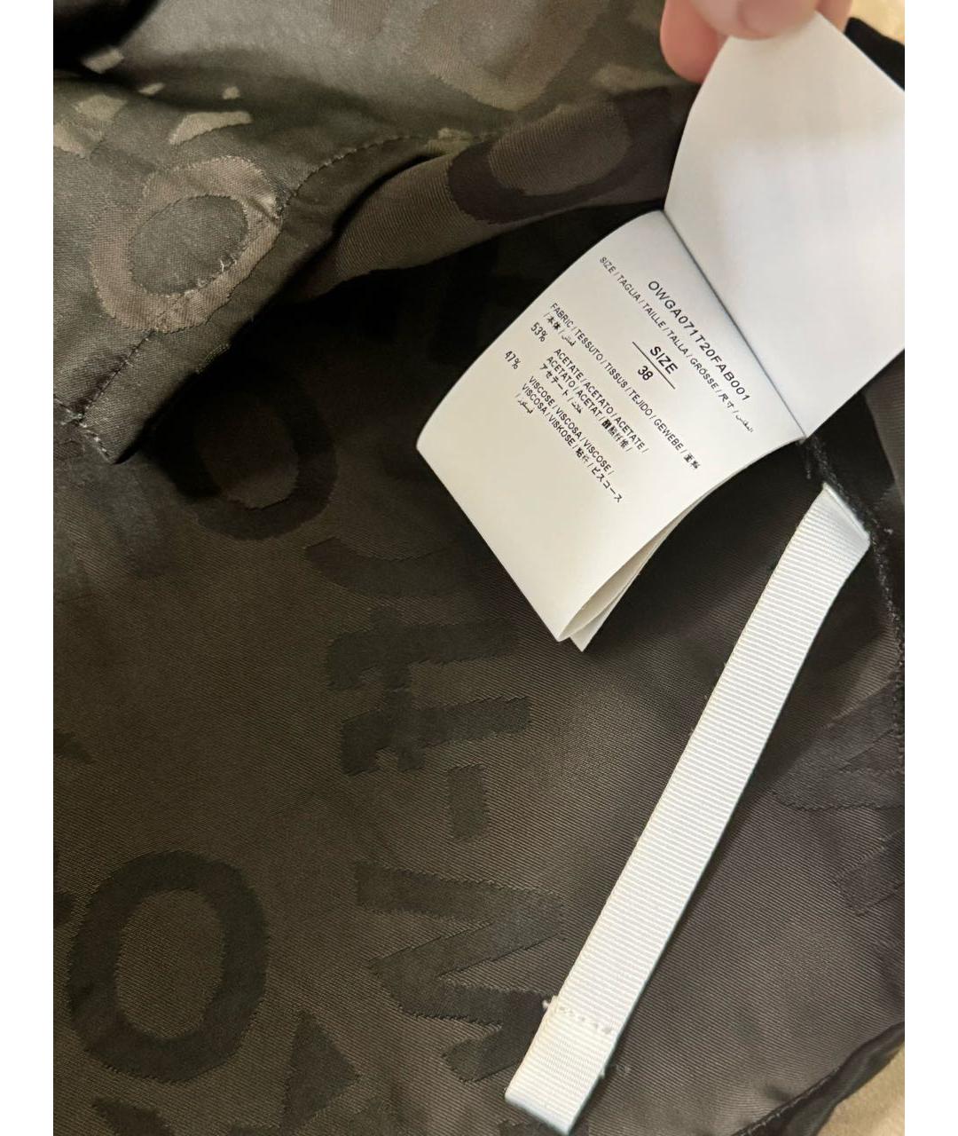 OFF-WHITE Черная ацетатная рубашка, фото 7